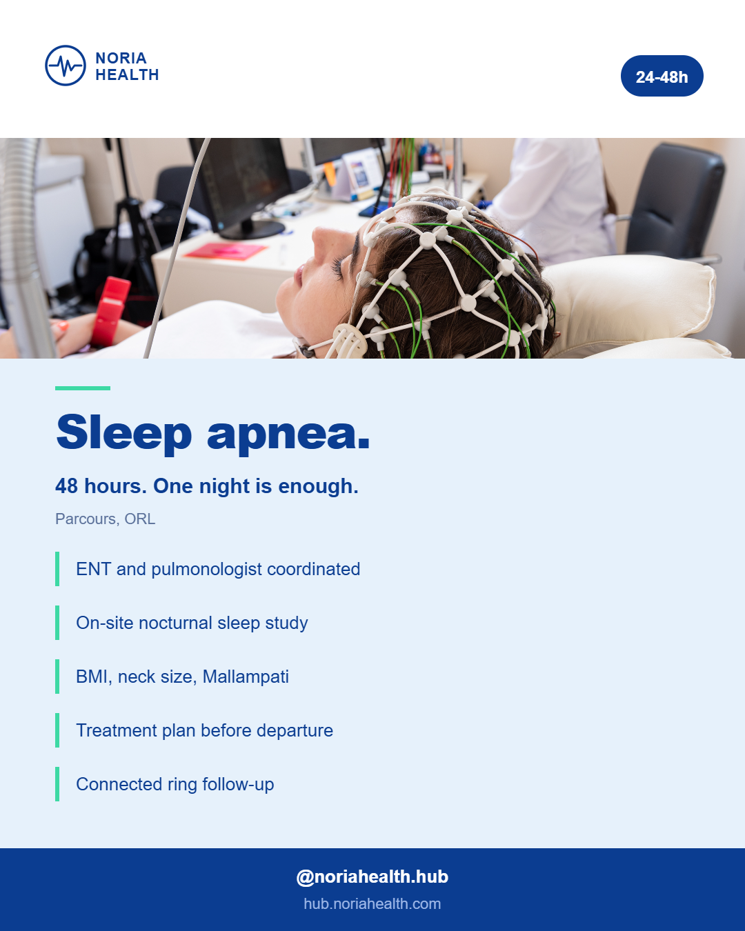 Sleep Apnea Diagnostic Assessment โ Noria Hub Brussels
