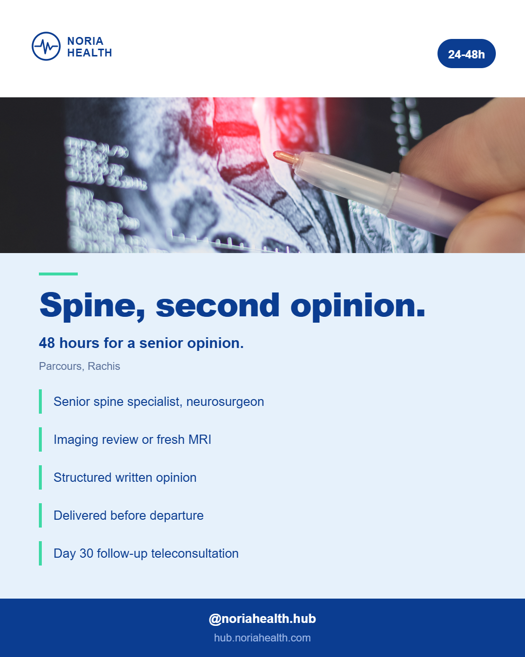 Spine Second Opinion – Noria Hub Brussels