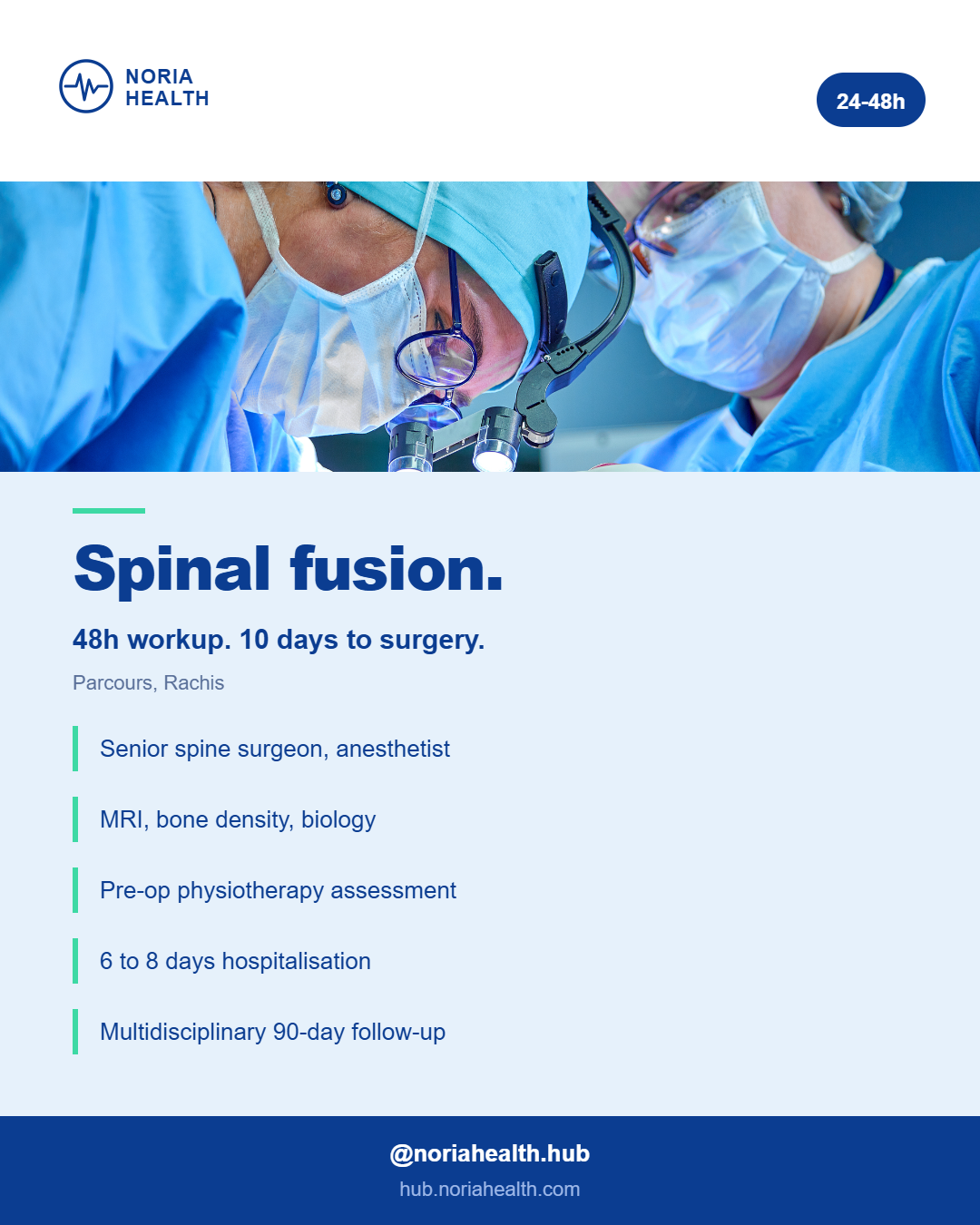 Spine Surgery, Spinal Fusion – Noria Hub Brussels