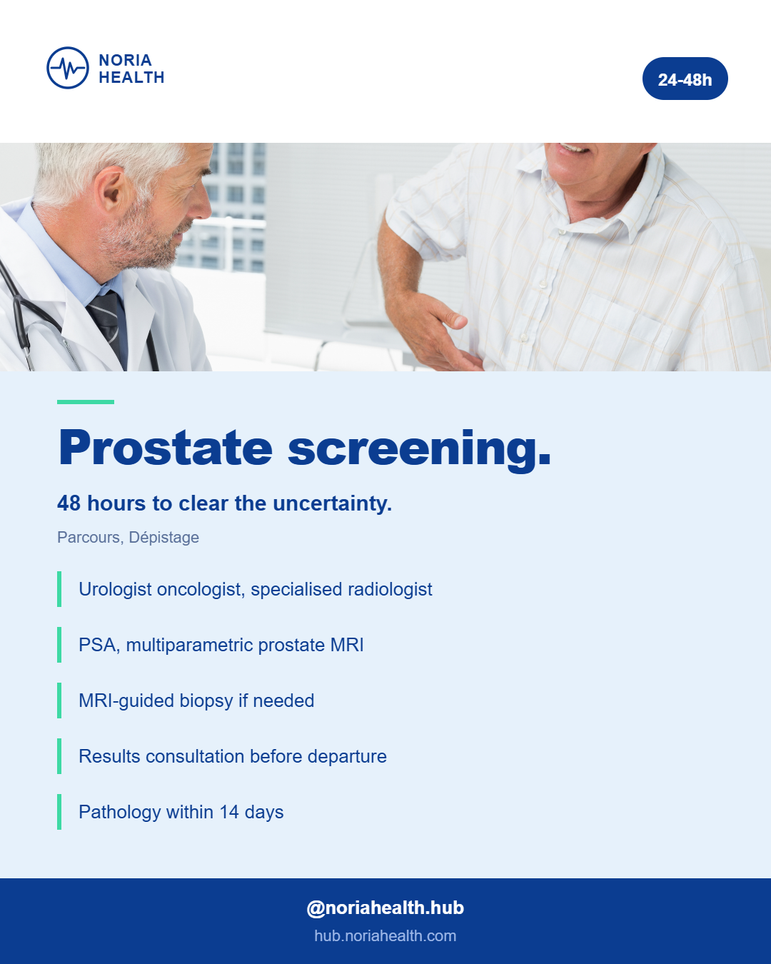 Prostate Cancer Screening – Noria Hub Brussels